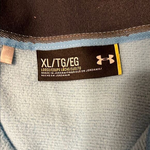 Under Armour Blue Zip Up Sweater with Athletic Design - Picture 2 of 5